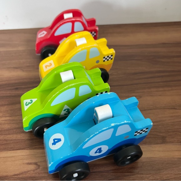 Melissa & Doug Toys Melissa Doug Race Car Wooden Vehicle Set Poshmark